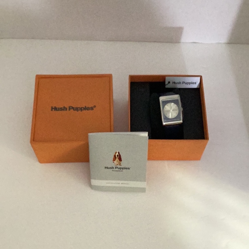 New Hush Puppies Wrist Watch Navy Leather Band Women’s